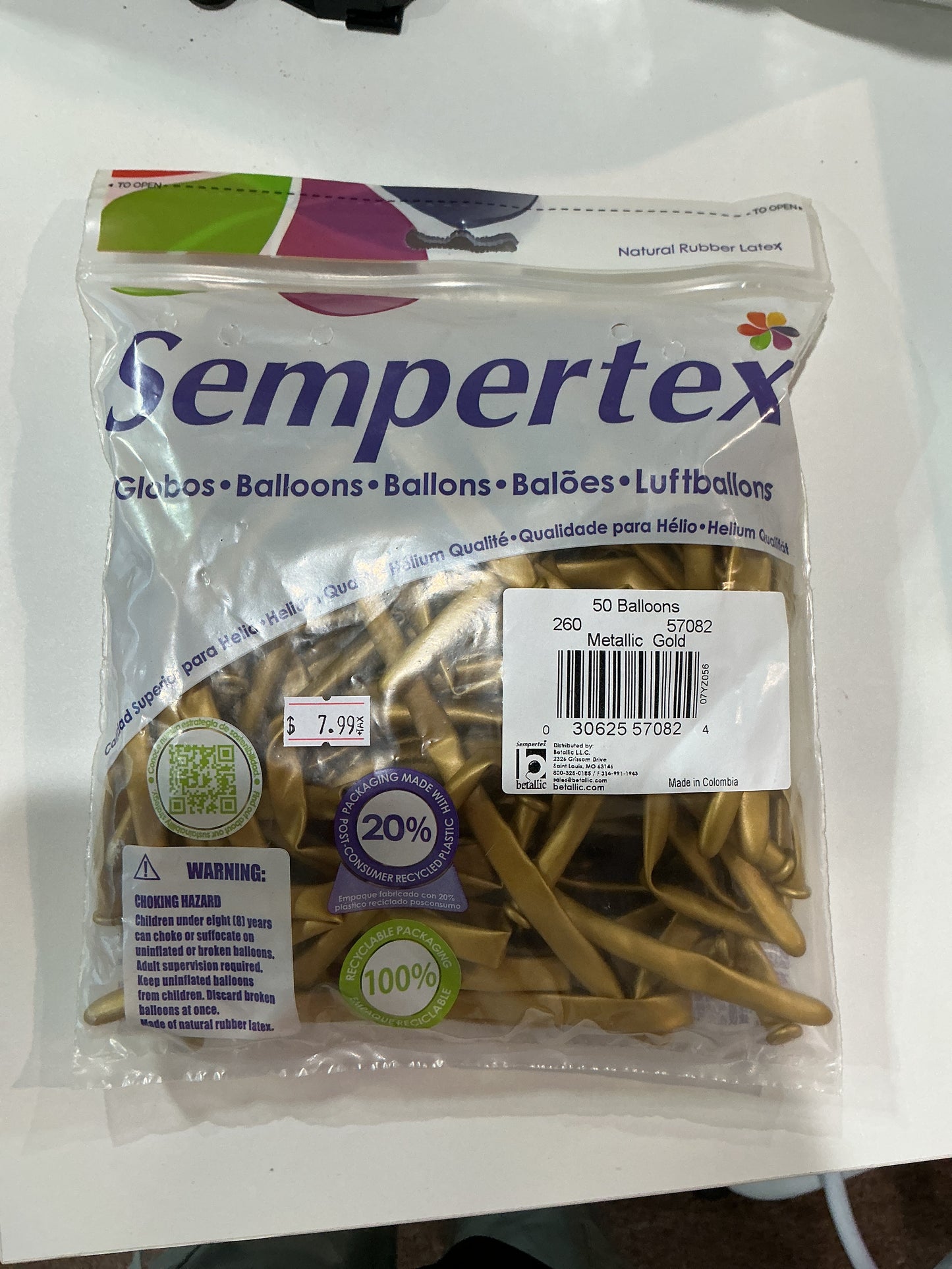Sempertex 50ct Mettalic Gold 260