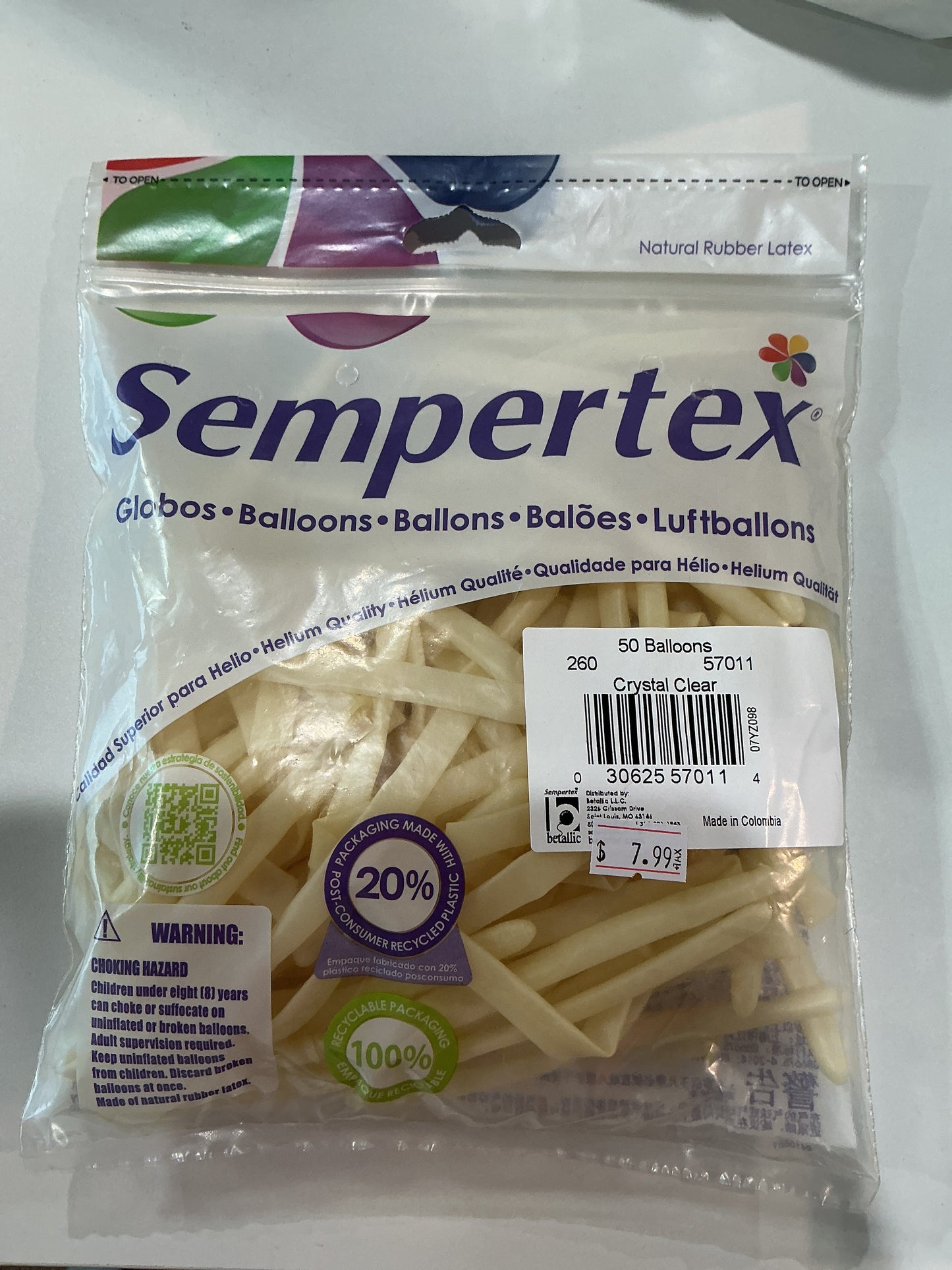 Sempertex 50ct Crystal Clear 260