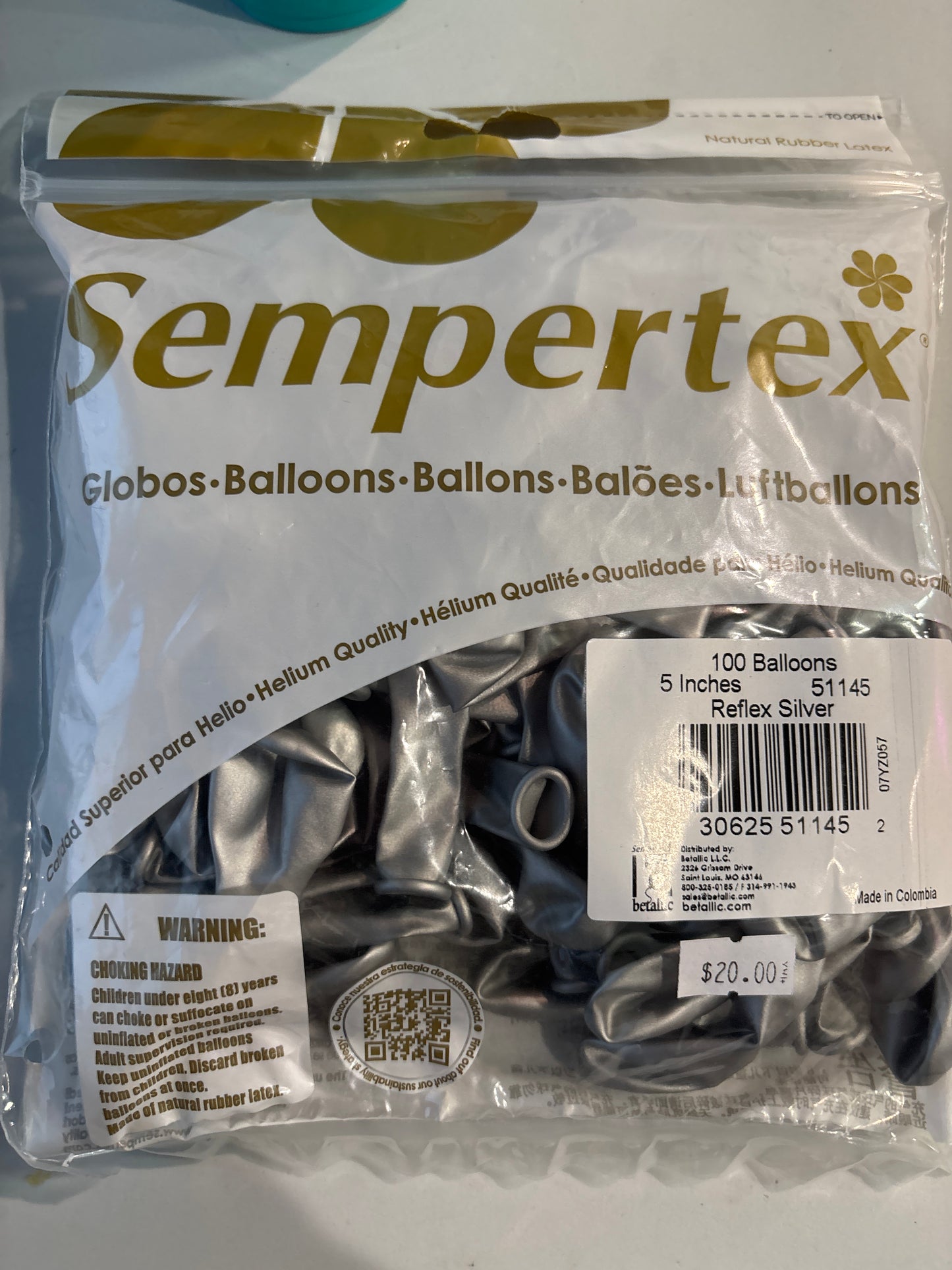 Sempertex 100ct Reflex Silver 5”