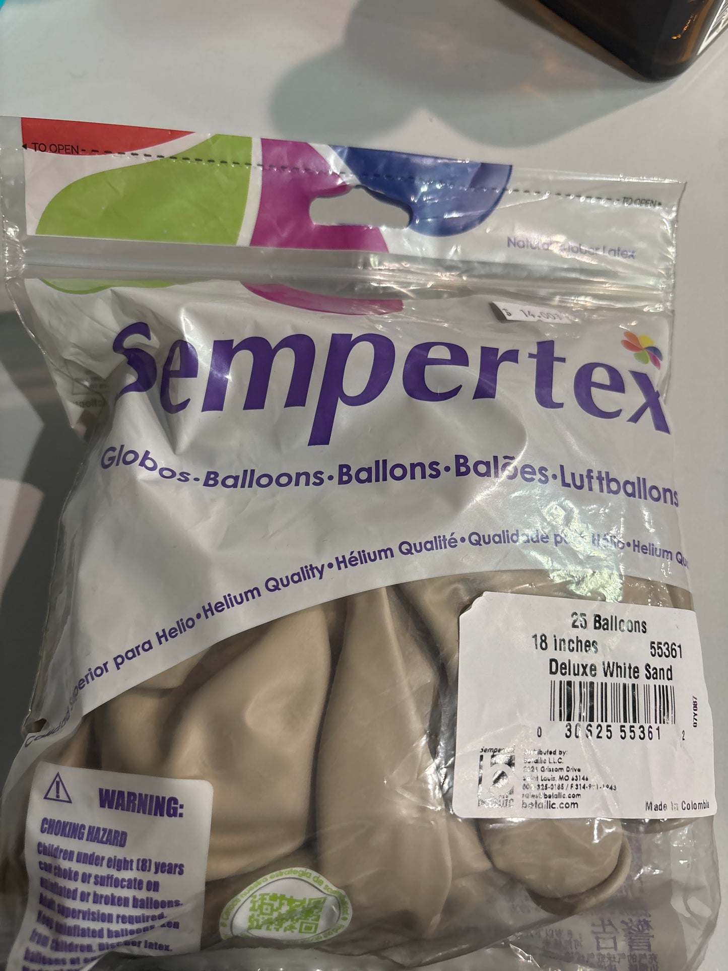 Sempertex 25ct Deluxe white Sand 18”