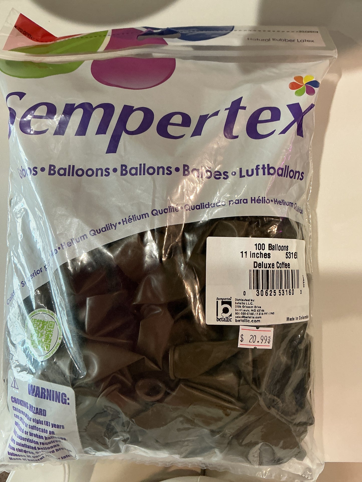 Sempertex 100 ct. Deluxe Coffee 11”