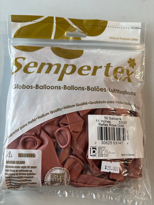Sempertex 50ct Reflex Rose Gold 11”