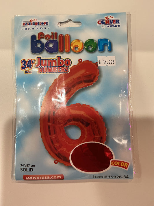 Red Jumbo Numbers