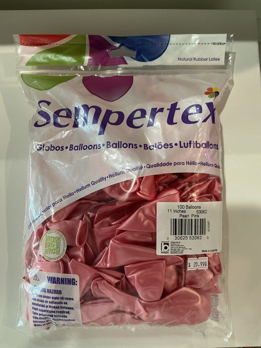 Sempertex 100ct Pearl Pink 11in