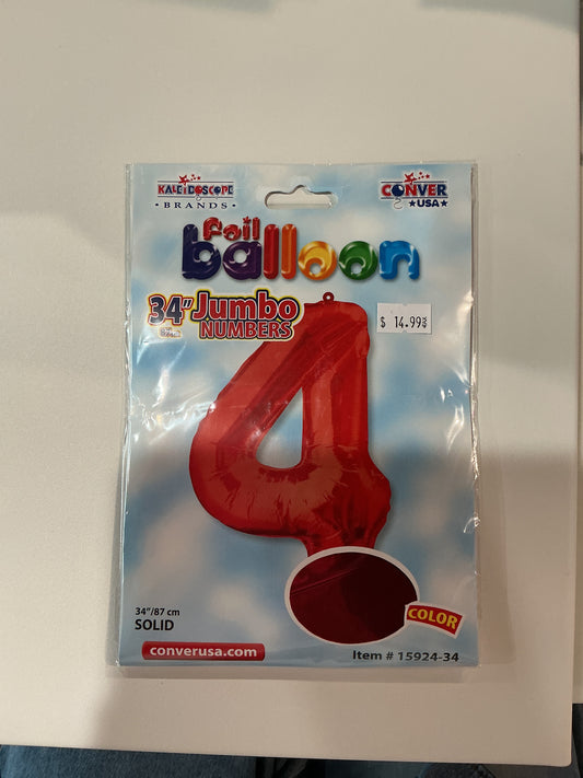 Red Jumbo Numbers