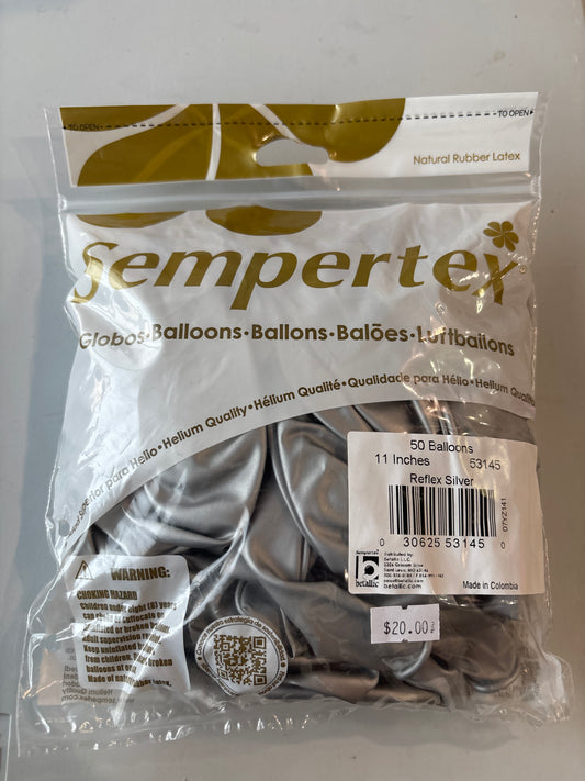 Sempertex 50ct Reflex Silver 11”