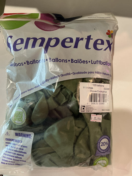Sempertex 100ct. Deluxe Eucalyptus 11”