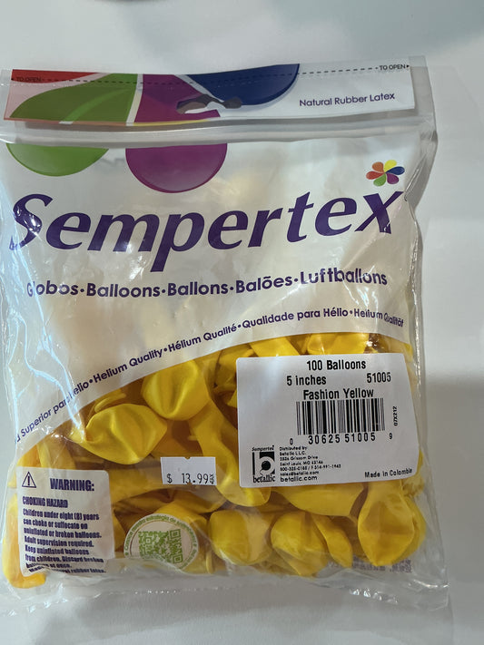 Sempertex 100ct. Fashion Yellow 5”