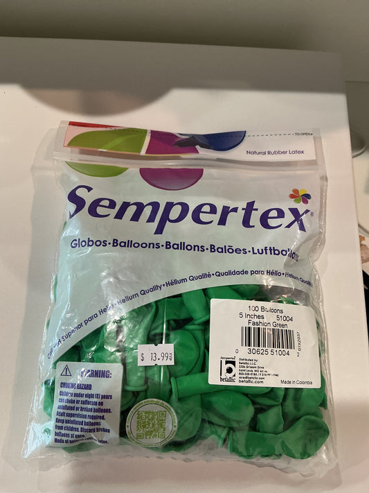 Sempertex 100ct Fashion Green 5”