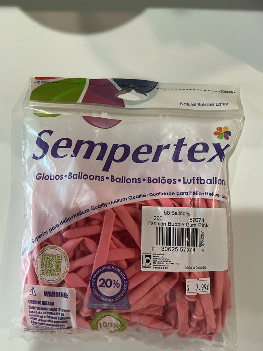Sempertex 50ct Fashion Bubble Gum Pink 260