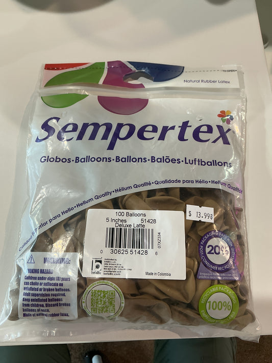 Sempertex 100ct  Deluxe Latte 5”