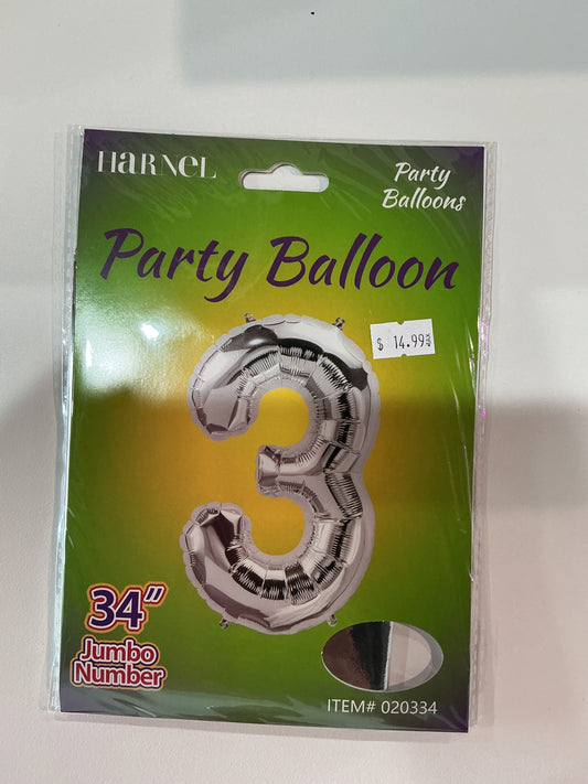 Silver Jumbo Numbers