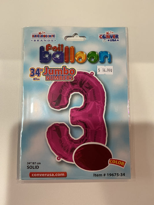 Hot Pink Jumbo Numbers