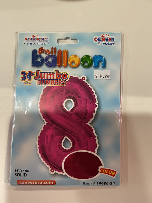 Hot Pink Jumbo Numbers