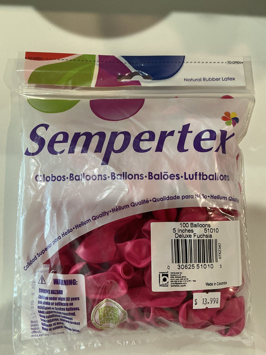 Sempertex 100ct Deluxe Fuchsia 5”