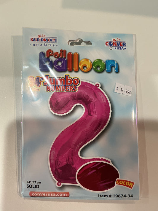 Hot Pink Jumbo Numbers