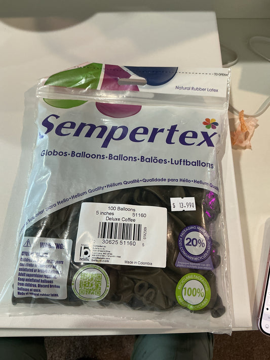 Sempertex 100ct Deluxe Coffee 5”