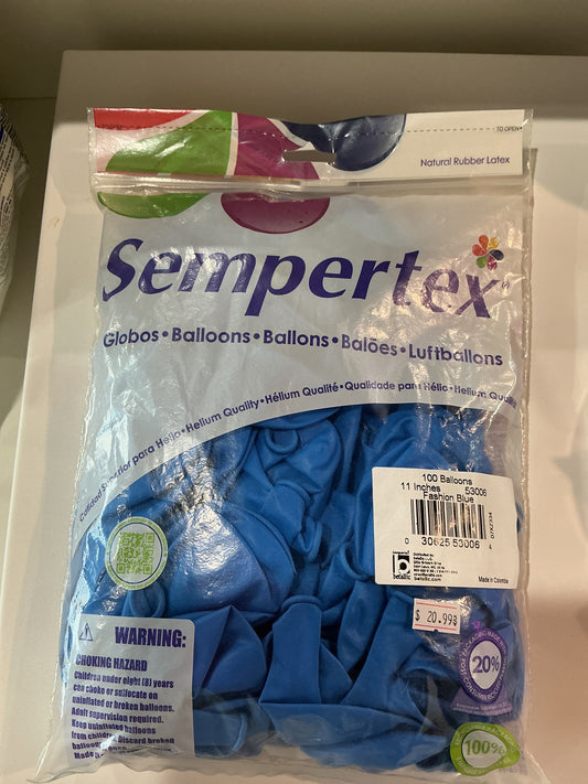 Sempertex 100ct Fashion Blue11”