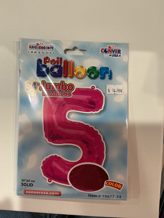 Hot Pink Jumbo Numbers