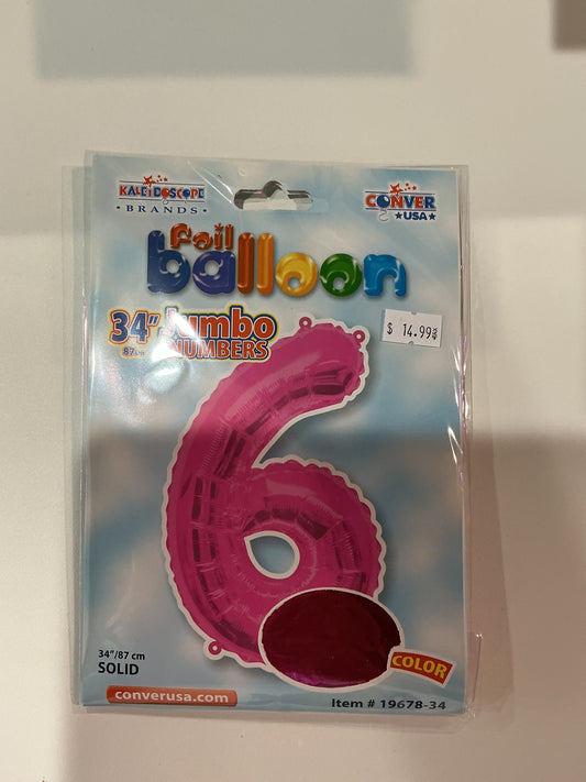 Hot Pink Jumbo Numbers