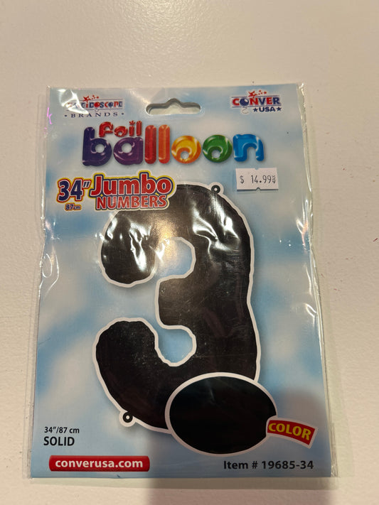 Black jumbo numbers