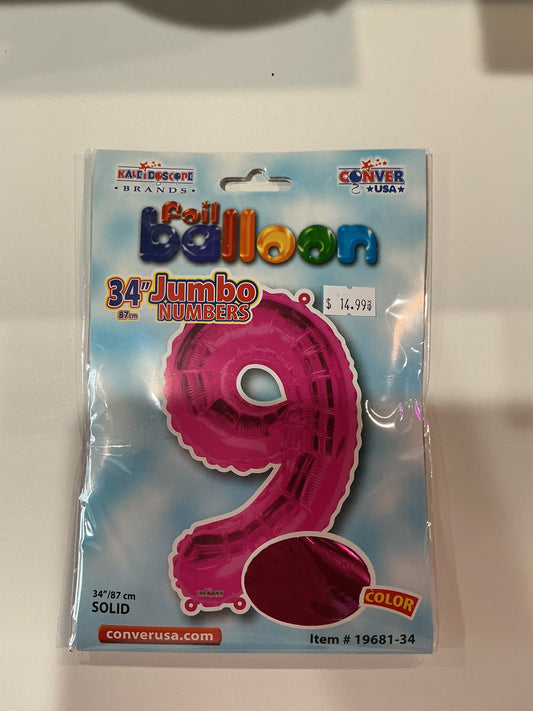 Hot Pink Jumbo Numbers