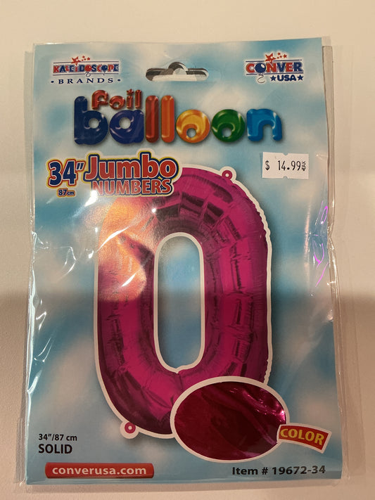 Hot Pink Jumbo Numbers