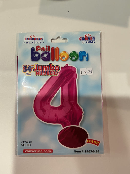 Hot Pink Jumbo Numbers