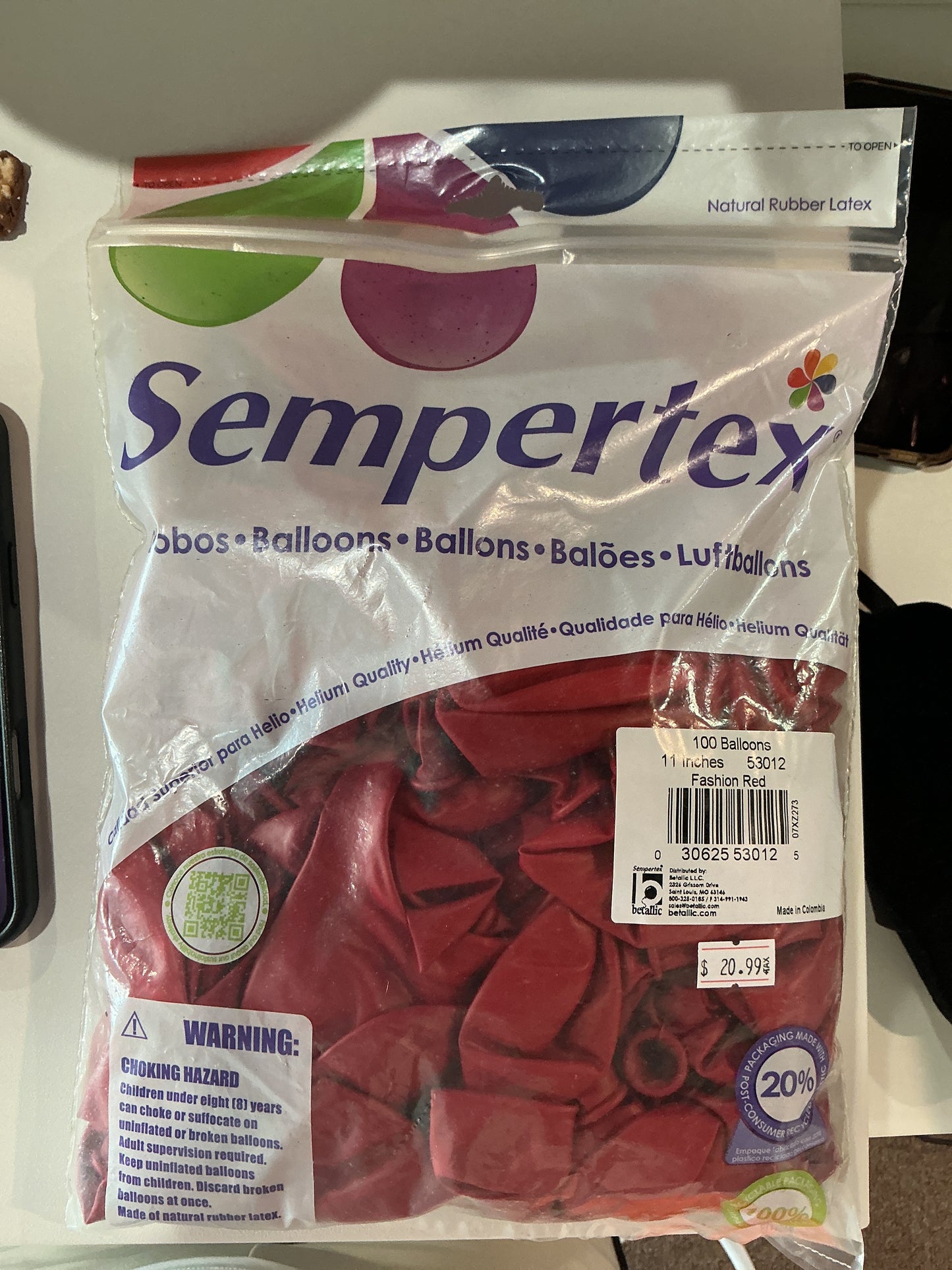 Sempertex 100ct Fashion Red 11”