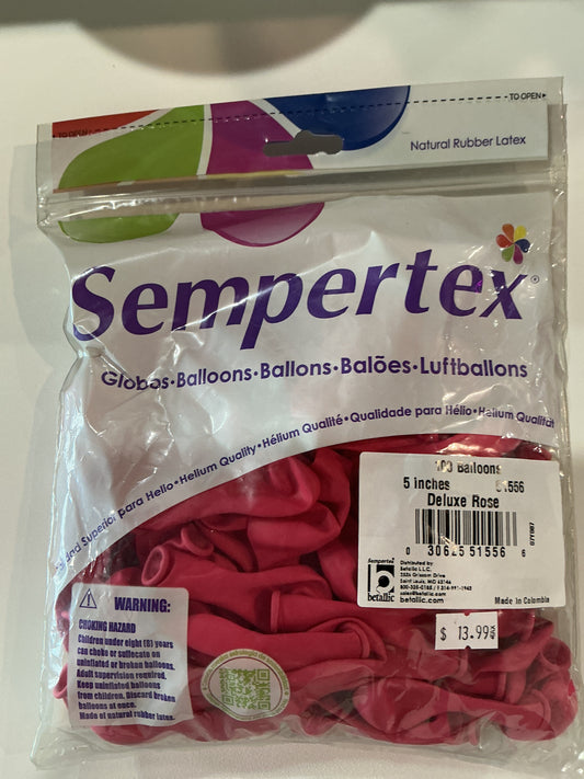 Sempertex 100ct Deluxe Rose 5”