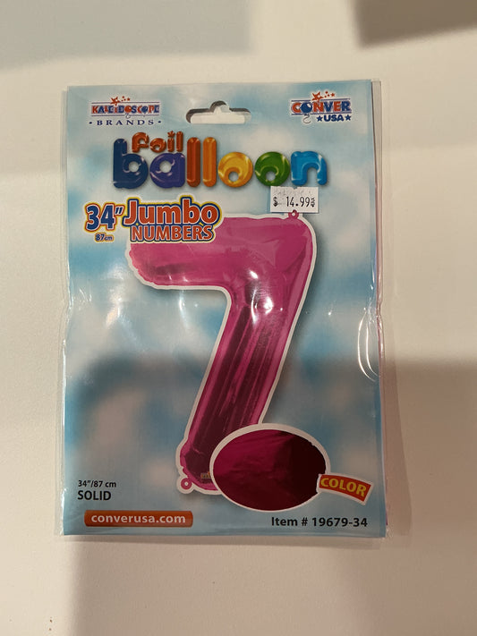 Hot Pink Jumbo Numbers