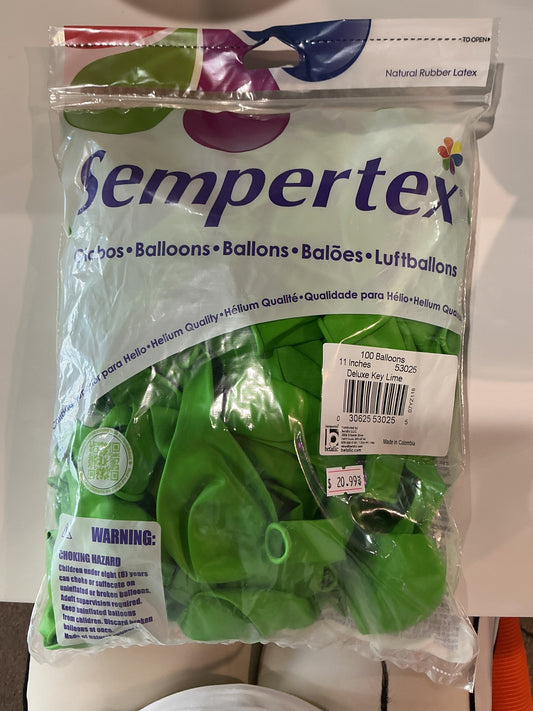 Sempertex 100ct. Deluxe Key Lime 11”