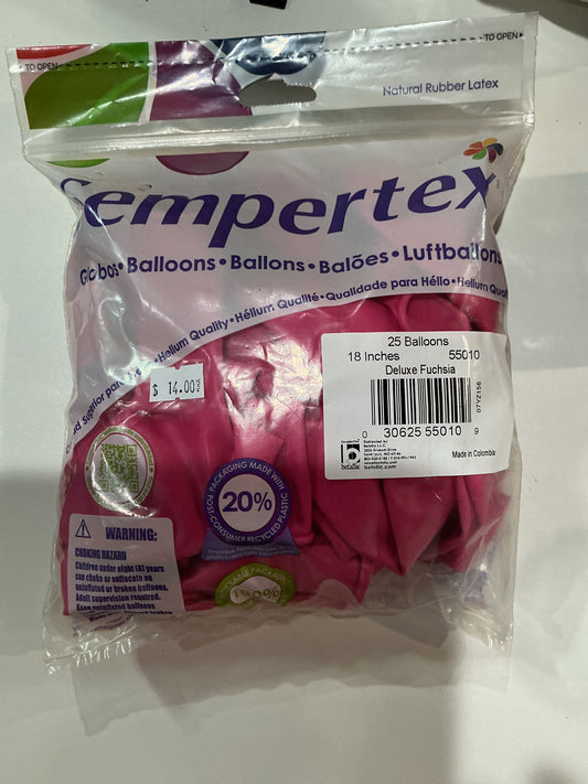 Sempertex 25ct Deluxe Fuchsia 18”