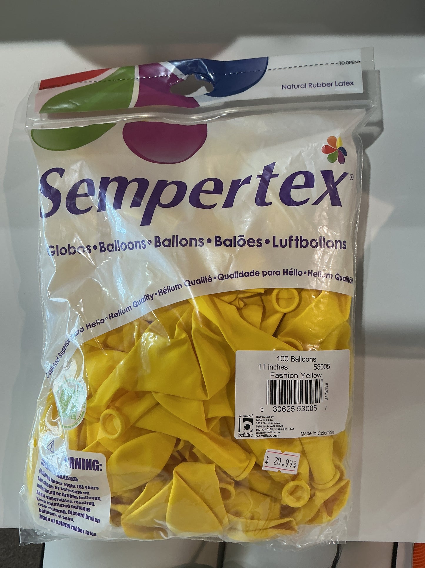 Sempertex 100ct Fashion Yellow 11”