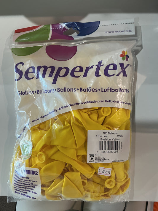 Sempertex 100ct Fashion Yellow 11”