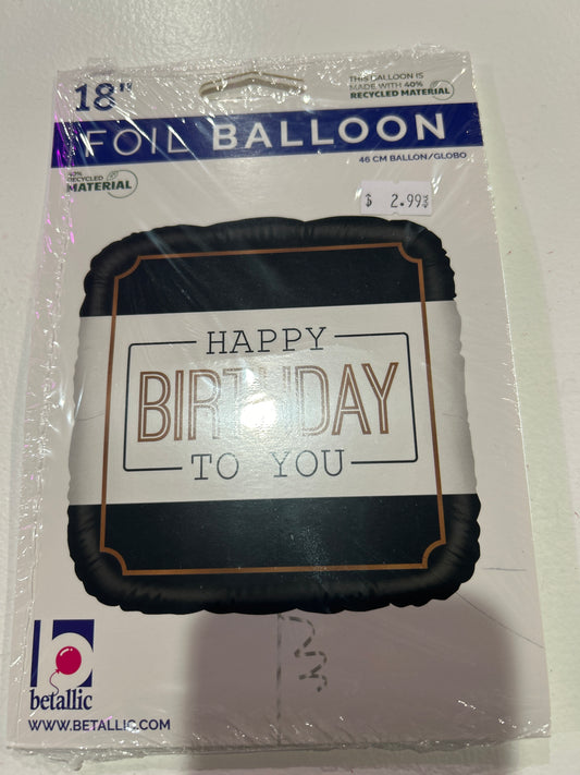 Mylar happy birthday