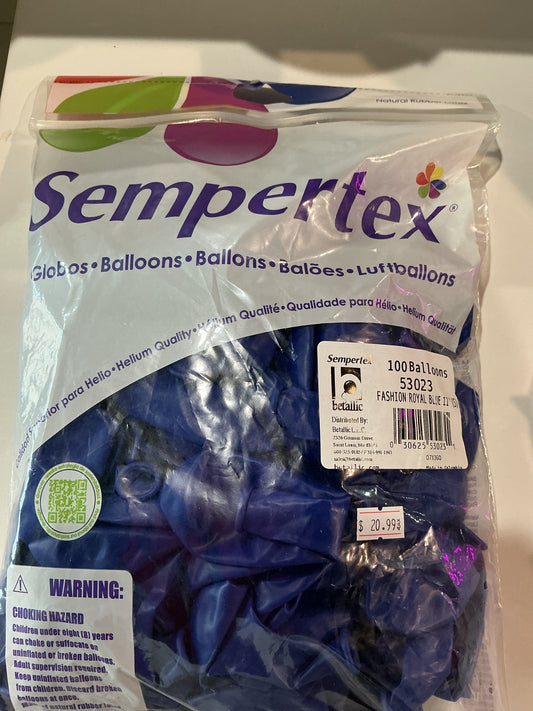 Sempertex 100ct Fashion Royal Blue 11”