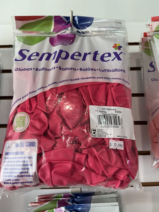 Sempertex 100ct Deluxe Rose 11”