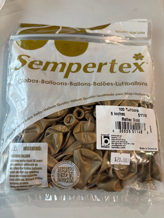 Sempertex 100ct Reflex Gold 5”