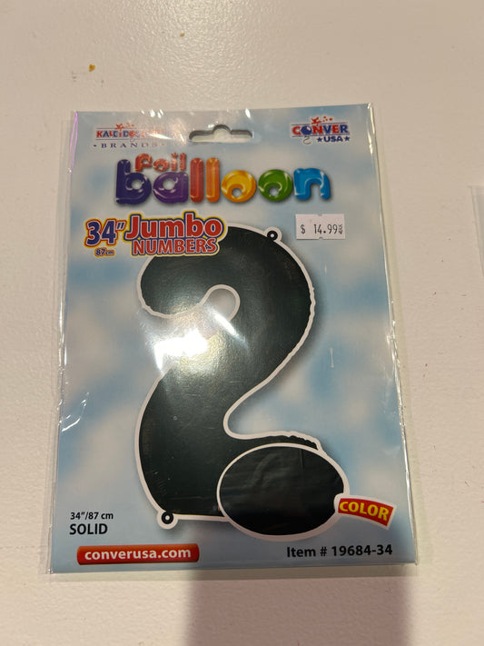 Black jumbo numbers